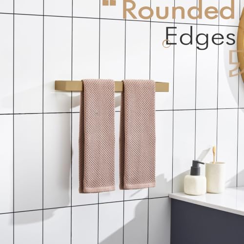 KOKOSIRI Towel Holder 16-Inch Hand Towel Bar Kitchen Rack Champagne Bronze Stainless Steel for Bathroom Wall Mount, 1 Pack B4008CPG-L16 - color: Champagne Bronze, size: 16-Inch