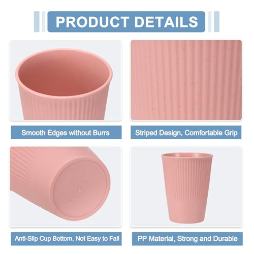 uxcell 4 Pcs Simple Toothbrush Cup, 3.3 x 3.3 x 4.2 Dishwasher Safe Bathroom Tumbler Reusable Plastic Cup Set for Storing Toothpaste Combs, Light Green/Light Pink/Light Blue/Beige - color: Light Green/Light Pink/Light Blue/Beige