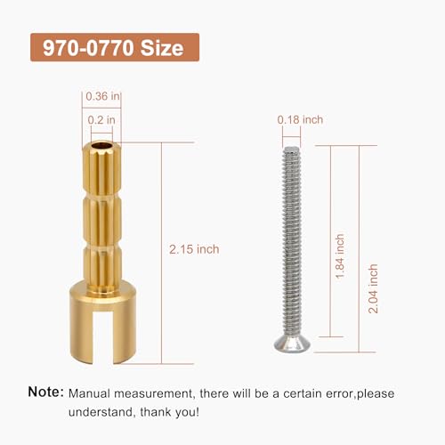970-0770 Stem Adapter with Screw Fit for 970-0770 Plumbing Equipment, Pfister Securepfit Trims, Shower Handle Stem Extension Tub and Faucet Accessories Valve Extender Trim Repair - 2 Pack