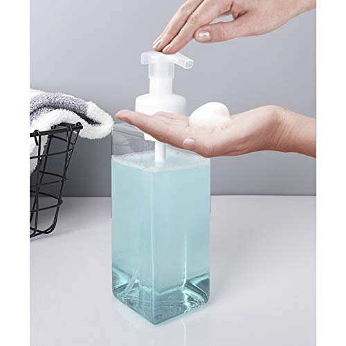 Foaming Soap Dispenser, 22oz Plastic Refillable Pump Bottle, 2 Pack, Clear | Hand Dispenser for Liquid Soap, Shampoo & Body Wash – Saves Soap with Rich Foam, Reusable, Easy to Refill, BPA-Free - color: Clear, size: 22 oz (2 Pack)
