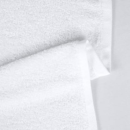 Amazon Basics Soft and Thick Cotton Hand Towels for Gym, Quick Drying, 16 x 26 in, White, 24-Pack - color: White, size: 24 Pack