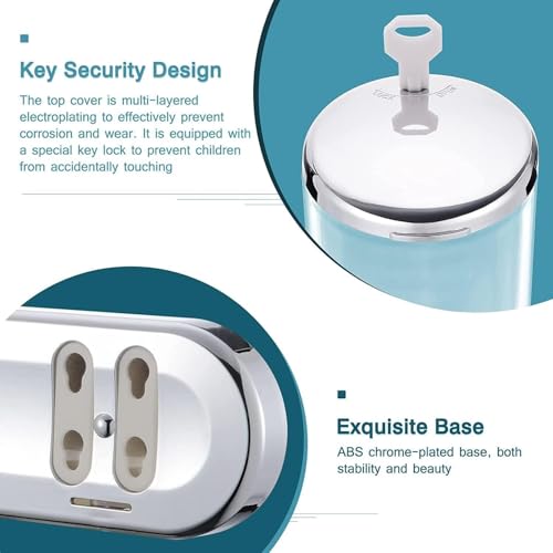 Manual Pressing Head Wall Mounted Soap Dispenser Shower Liquid Shampoo & Soap Dispenser with Translucent Container (500ml-Silver)