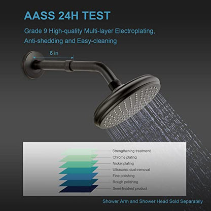 OFFO Shower Head Extension Arm, Oil Rubbed Bronze 6 in Shower Arm Extension Shower Head Extender Made of 304 Stainless Steel Shower Pipe Extension - color: Oil Rubbed Bronze, style: 6 in