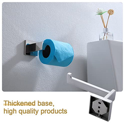 KOKOSIRI Toilet Paper Holder Chrome Toilet Roll Holder for Bathroom Kitchen Washroom T-304 Stainless Steel Wall Mounted, Polished Finish, B2003CH - color: Polished Chrome, size: Without Shelf(1 Pack)
