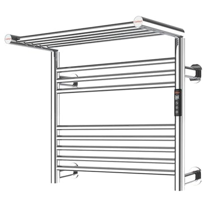Heated Towel Rack Foldable Smart Dual-Zone APP No-Drill Chrome CA3 - color: Chrome, size: Ultra-13Bar H27.56 x W21.65