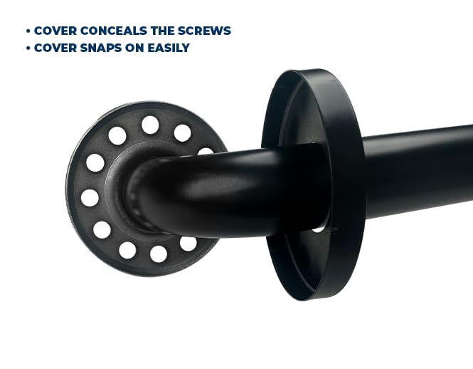 ADA Grab Bar Bundle, Matte Black, Pack of 3, 18/36/42 in | 1.5 in Diameter, Toilet Grab Bars, Commercial Restrooms, Shower Use, Bundle of Multiple Lengths - color: Matte Black