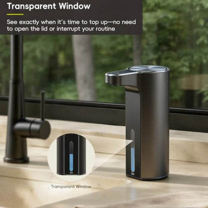 EKO Aroma Touchless Automatic Soap Dispenser for Bathroom and Kitchen, Liquid Hand Soap Dispenser, Water-Resistant and Rechargeable, 9 fl oz (Dark Grey) - color: Dark Grey, size: 9 oz (Standard Rechargeable)