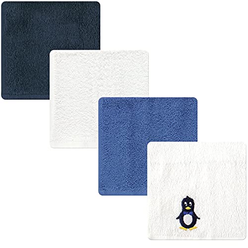 Luvable Friends Unisex Baby Super Soft Cotton Washcloths, Mr. Penguin, One Size - color: Mr. Penguin, size: One Size
