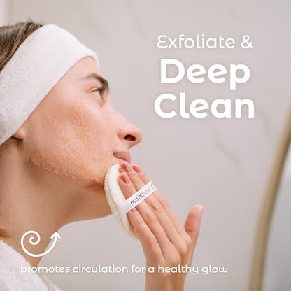 MainBasics Face Scrubber Exfoliator Pads 4-Pack | Exfoliating, Facial Cleansing, Buffing Sponge