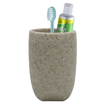 nu steel Brogan Tumbler, Makeup Brush Holder and Toothbrush Cup for Bathroom, Countertop, Desk, Dorm, College, and Vanity -Resin