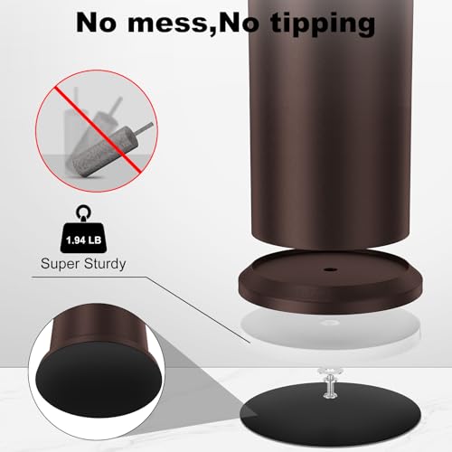 Bronze Toilet Brush and Holder，Extra Long Handled Toilet Brush for Bathroom，Stainless Steel Heavy Duty Toilet Bowl Brush,Removable Inner Bowl,Deep Cleaning Dense Bristles Cleaner Brush -Space Saving - color: Bronze