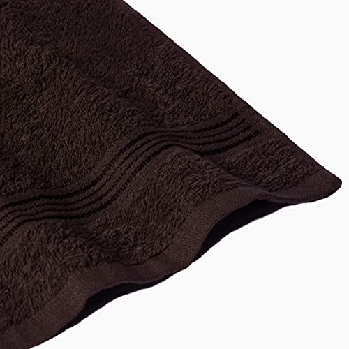 Ultra Soft Cotton Washcloths, Contains 12 Piece Face Cloths 12x12 inch, Ideal for Everyday use Face Towels, Compact & Lightweight Multi Purpose Washcloths - Chocolate Brown - color: Chocolate Brown, size: 12 Pack Washcloths