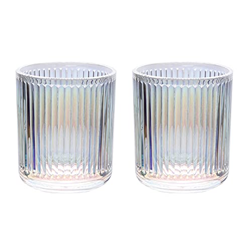 Gaolinci 2 Pcs Glass Tumbler Cup,Toothbrush Holder, Bathroom Cups, 10 oz - color: Dazzle Color, size: 10 oz