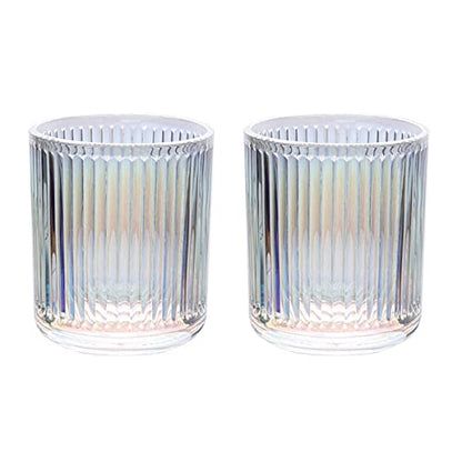 Gaolinci 2 Pcs Glass Tumbler Cup,Toothbrush Holder, Bathroom Cups, 10 oz - color: Dazzle Color, size: 10 oz
