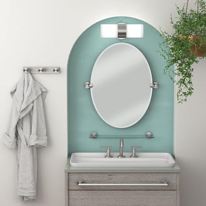 Gatco 4642 Glam Towel Ring, Satin Nickel / Wall Mounted 6.5" Towel Ring for Bathroom - color: Satin Nickel