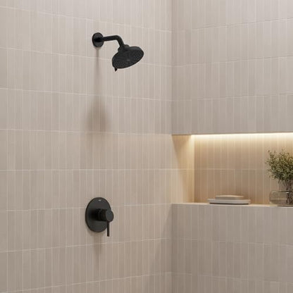 GROHE Aquabooster Tempesta 140 High Pressure Shower Head, Multi-Spray – 1.75 GPM Round Fixed Wall Mount, Matte Black 1117462430 - color: Matte Black
