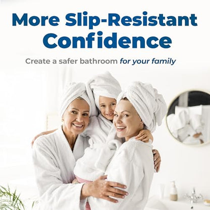 Anti-Slip Shower Stickers - Help Reduce Slipping in Bathtub & Shower, Clear Non-Slip Bath Strips, Strong Adhesive Bathtub Appliques Suitable for Homes with Kids, Adults & Seniors - 24 Pcs - Homergy - color: Aura Clear