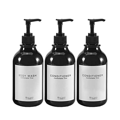 Shampoo and Conditioner Dispenser for Shower Wall,Shower Soap Dispenser 3 Chamber No Drill,Refillable for Shampoo Lotion Oil Shower Soap Hand Soap and Dish Soap… - color: 3 B-black