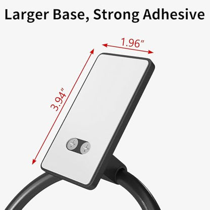 Strong Adhesive Towel Rings for Bathroom Wall Mounting Hand Towel Holder with Large Base Strong Sticky Hook Stick on Hook - color: Silver