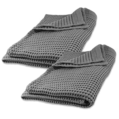 GILDEN TREE Waffle Bath Sheet Quick Dry Towel, Thin Luxury Bath Towels, 40x80 Large Bath Towels 2 Pack Bath Sheets, Modern Style (Slate) - color: Slate, size: Bath Sheet (40" x 80") 2 Pack