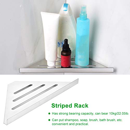 Stainless Steel Bathroom Corner Shelf, Modern Polished Wall Mounted Shelf with High Lidacity for Shower and Kitchen (Perforated version) - size: Perforated version