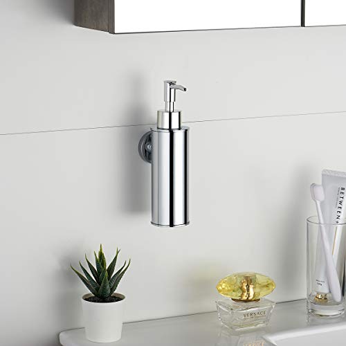 BGL Soap Dispenser Stainless Steel 304 Chrome Wall Mount Liquid and Soap Dispenser for Kitchen and Bathroom - color: Silver