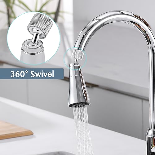 Kitchen Sink Faucet Sprayer Attachment - Movable Kitchen Tap Head 360° Rotatable Anti-Splash Sink Sprayer Facuet Nozzle Head Water Saving Faucet Aerator - 2 Modes Sprayer Chrome - style: 2 Modes Sprayer