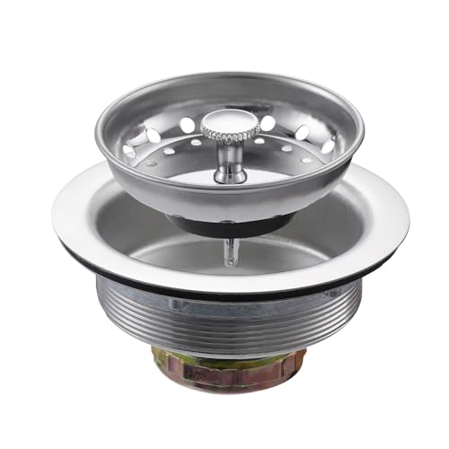 ZM Kitchen Sink Basket Strainer with Stopper, 3-1/2” Drain - style: Standard