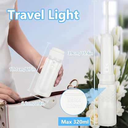 Joyzan Portable Bidet for Travel,320ML Electric Rechargeable Bidet Handheld | Waterproof Pocket Toilet Bottle Sprayer 3 Modes Cordless Personal Hygiene Postpartum Care Camping Women Men Baby Cleaning