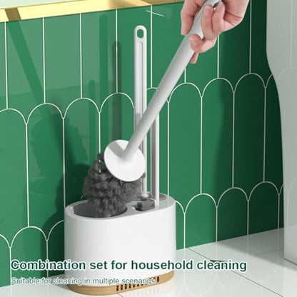 Toilet Brush and Plunger Set,3 in 1 Toilet Plunger and Brush Set,Toilet Bowl Brush and Plunger Set for Bathroom Cleaning,Bathroom Cleaning Tools,Toilet Brush Plunger Combo Bathroom Supplies (Green) - color: Green