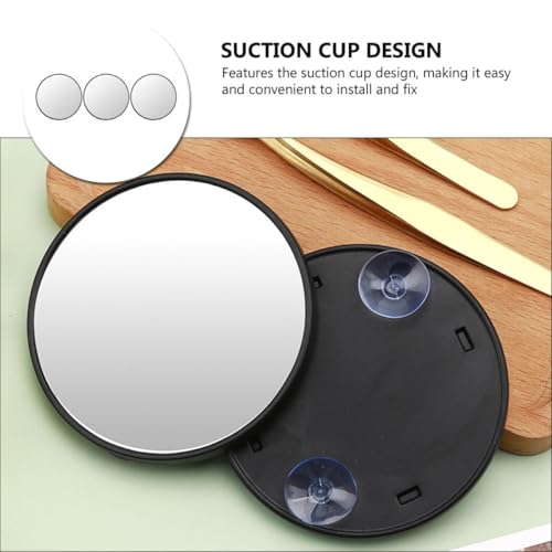 10x Magnifying Cosmetic Mirror 3pcs Set with Double Suction Cups Portable Compact Makeup Mirror for Travel and Personal Care