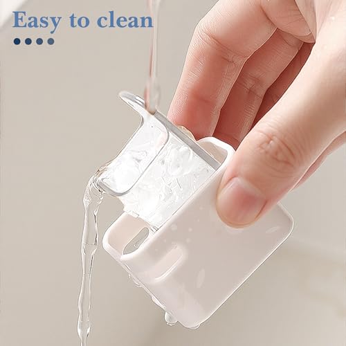 4 Pack Toothbrush Holders for Bathrooms Shower, Wall Mount Toothbrush Organizer with Cover, Self Adhesive Electric Toothbrush Storage, Quick Dry Toothbrush Hanger (Clear) - color: Clear