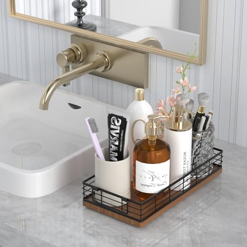 Toilet Paper Basket 2 Pack, 13 Inch Toilet Tank Basket with Handles, Walnut | 2PCS Bathroom Basket, Back of Toilet Basket, Toilet Tank Tray Toilet Organizer for Toilet Paper Storage Toiletries Essentials - color: Walnut