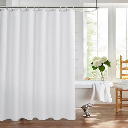 Nasitos Fabric Shower Curtain Liners with Magnets 2 Pack 70X72 Inch White | Washable & Water Resistant Lighweight Cloth Shower Liner for Bathroom, Soft Hotel Quality, Standard Size - color: White, size: 72"W x 84"L (Pack of 2)