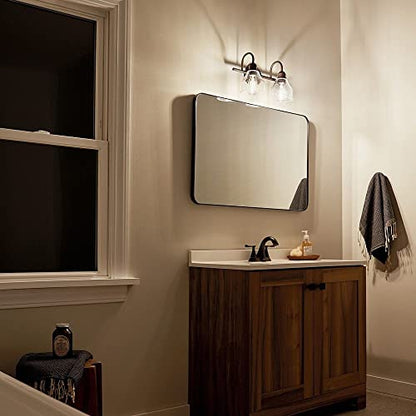 Kichler Avery 14.75" 2 Light Vanity Light with Clear Seeded Glass in Olde Bronze - color: Old Bronze, size: 2-Light