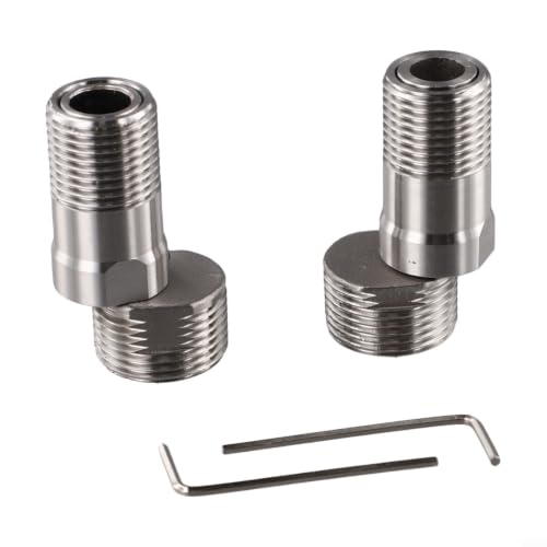 Shower Head Swivel Ball Adapter, Swivel Head Connector, Shower Angle Conversion Component, Fits Fixed, Hand Held & Rain Shower Heads(2PCS) - size: 2PCS