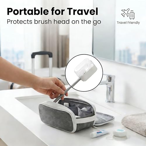 3 Pack Toothbrush Holder, Auto-Flip Cover & Dustproof (White) | Wall Mount Toothbrush Organizer, Detachable Design, Fits Manual & Sonic Brushes, Bathroom Storage for Family & Travel - color: White 3pcs
