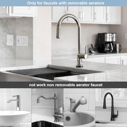 Sink Faucet Quick Connector, Faucet to Garden Hose Snap Coupling Adapter | Compatible with Dishwasher Washer Bathroom/Kitchen/Shower Hose/Garden Hose