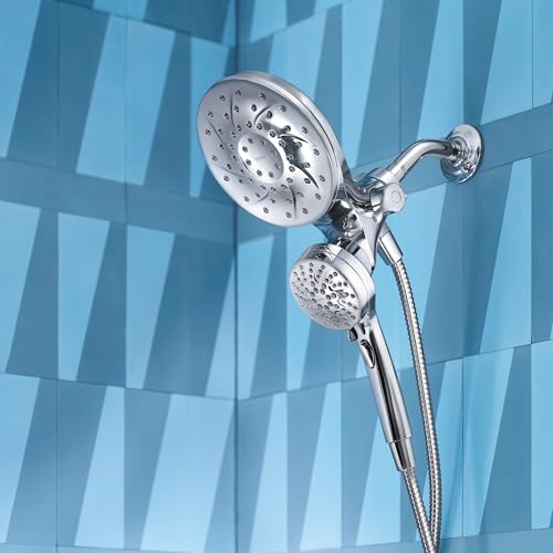 Moen Engage Magnetix 6-Function Handheld Showerhead and Rain Shower Head Combo, Tub and Shower Trim Kit with Valve, Handle, Tub Spout, Metal Hose, Chrome, 82304 - color: Chrome