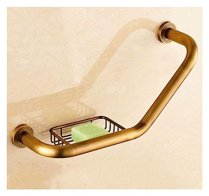 Grab Rails Bath Wall Attachment Handrails Grab Bar Rails Safety Grab Bar - Wall-Mounted Towel Rack, Stainless Steel Non-Slip Support Handle, Rail with Soap Holder Toilet