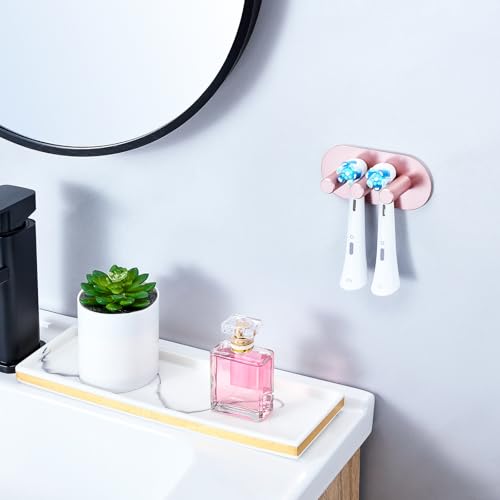 Electric Toothbrush Head Holder, Toothbrush Holders Wall Mounted, Adhesive Tooth Brush Head Holder Organiser, Electric Toothbrushs Holder, Shower Tooth Brushing Holder (Rose Gold, Small) - color: Rose Gold, size: Small