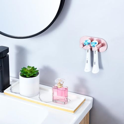 Electric Toothbrush Head Holder, Toothbrush Holders Wall Mounted, Adhesive Tooth Brush Head Holder Organiser, Electric Toothbrushs Holder, Shower Tooth Brushing Holder (Rose Gold, Small) - color: Rose Gold, size: Small