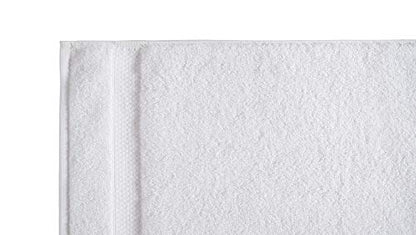 Amazon Basics 6-Pack Bath Towels, 100% Ring Spun Cotton, 600 GSM, Lightweight and Highly Absorbent, Quick Drying, Hotel Quality, 27 x 54 inches, White