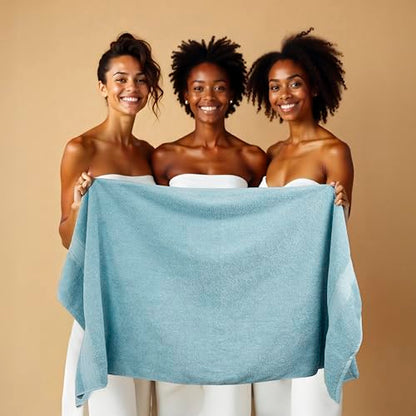 HILLFAIR 12-Piece Cotton Bath Towel Set - 600 GSM - Hotel Spa Towels - 2 Bath, 4 Hand, 6 Washcloths - Absorbent Soft Cotton - Ocean Blue - color: Ocean Blue, size: 12 Piece Towel Set