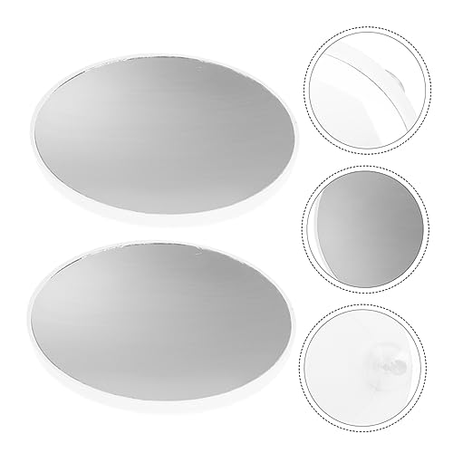 Mikinona 2pcs Suction Cup Magnifying Mirror Lighted Makeup Mirror Magnification Wall Mount for Bathroom