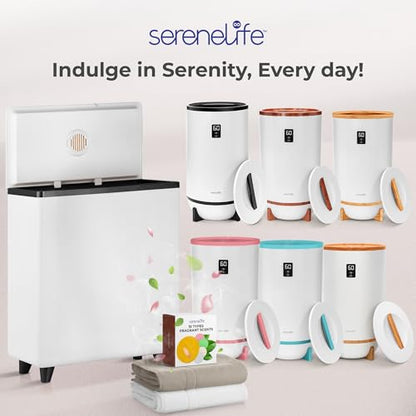 SereneLife Luxury Rectangle Towel Warmer - Spa & Bathroom Heater with Custom Fragrance, Auto Shut-Off, Fits 2 large Towels, Blankets, Bathrobes, PJ's - Perfect Gift for Him & Her (Black) - color: Black