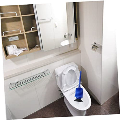 High Pressure Bathroom Plunger Professional Accordion Toilet Dredge Tool for Clog Removal Ergonomic Design Reusable and Eco-Friendly Blue