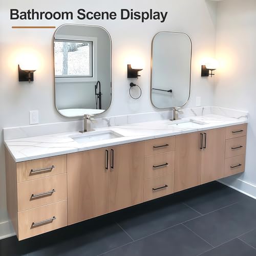 Waterfall Bathroom Faucet, Single Handle Brushed Nickel Sink Faucet 1 Hole or 3 Hole for Lavatory, Washbasin, Vanity, Commercial, with Deck, Pop-up Drain and Supply Hoses - color: Brushed Nickel