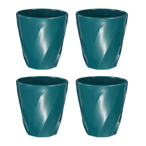 uxcell 4 Pcs Simple Toothbrush Cup, 13.5 OZ Reusable Bathroom Tumbler, 2.2 x 3.5 Unbreakable Plastic Cups for Storing Toothpaste Makeup Brush Holder Water Beverages Combs, Dark Green - color: Dark Green