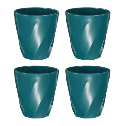 uxcell 4 Pcs Simple Toothbrush Cup, 13.5 OZ Reusable Bathroom Tumbler, 2.2 x 3.5 Unbreakable Plastic Cups for Storing Toothpaste Makeup Brush Holder Water Beverages Combs, Dark Green - color: Dark Green